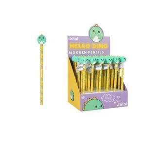 Creion HB, din lemn, design dinozauri imagine