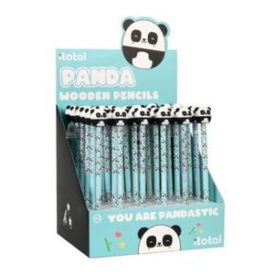 Creion HB, din lemn, design panda imagine