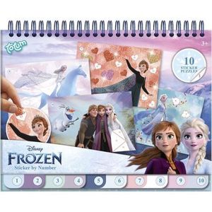 Set creativ cu abtibilduri, lipeste pe numere, Disney Frozen imagine