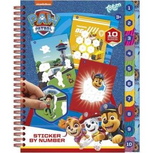 Set creativ cu abtibilduri, lipeste pe numere, Paw Patrol, Patrula Catelusilor imagine