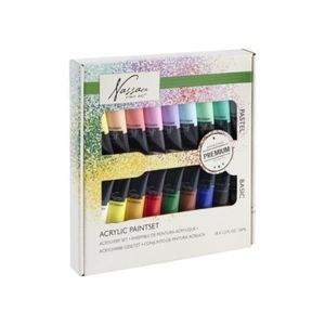 Set 18 culori acrilice, pastel si de baza, Fine Art, Nassau imagine