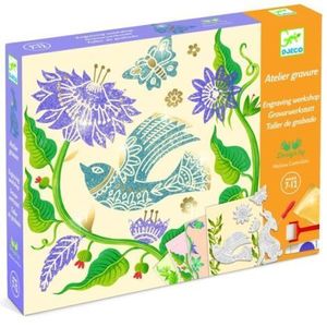 Atelier creativ de gravura Pasiune pentru flori, Djeco imagine