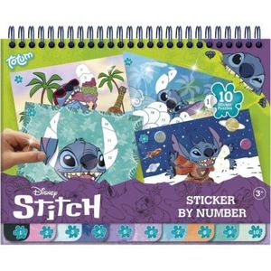 Set creativ cu abtibilduri, lipeste pe numere, Lilo si Stitch imagine