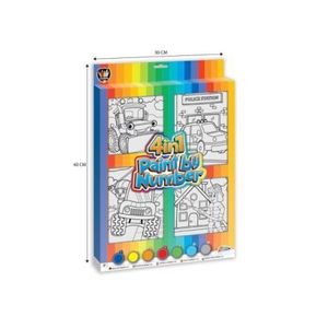 Set creativ Picteaza pe numere pentru baieti, 4 in 1 imagine