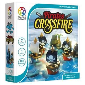 Smart Games - Pirates Crossfire, joc de logica cu 80 de provocari, 7+ ani, editie internationala imagine
