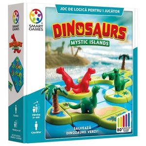 Smart Games - Dinosaurs Mystic Islands, joc de logica cu 80 de provocari, 6+ ani, editie lb. Romana imagine