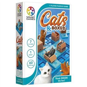 Smart Games - Cats and Boxes, , joc de logica cu 60 de provocari, 7+ ani, editie internationala imagine