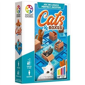 Smart Games - Cats and Boxes, , joc de logica cu 60 de provocari, 7+ ani, editie lb. Romana imagine