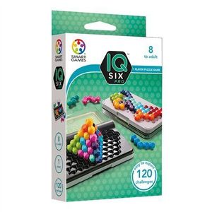 Smart Games - IQ Six Pro, joc de logica cu 120 de provocari, 8+ ani, editie internationala imagine