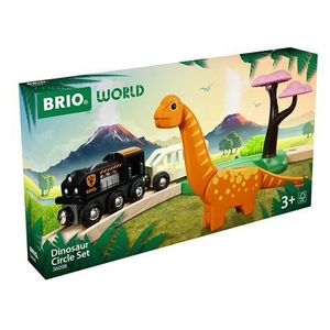 Set trenulet cu traseu de sine, aventura dinozaurilor BRIO, 3+ ani imagine