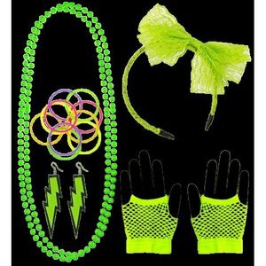 Set accesorii anii 80 verde imagine