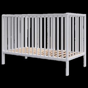 Patut copii din lemn Hubners Dominic 120x60 cm alb imagine