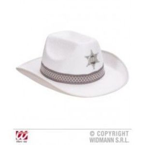 Palarie sheriff alba imagine