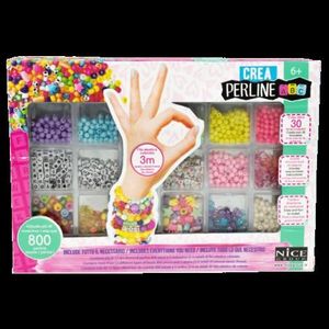 Kit creativ DIY - coliere si bratari cu margele, 800 piese, Perline ABC imagine
