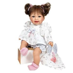 Papusa Nines DOnil, Little Susi Dou Dou, cu sunete, cu parul saten, cu jucarie, cu miros de vanilie, 40 cm imagine