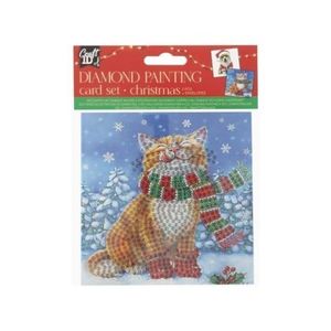 Set creativ DIY, felicitari de Craciun, pisicuta si catel imagine