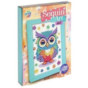 Set creativ DIY, Tablou cu paiete, bufnita imagine