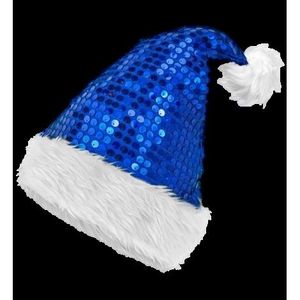 Caciula craciun paiete albastre imagine