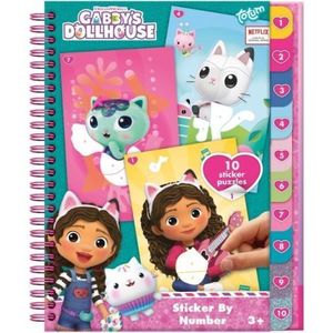 Set creativ cu abtibilduri, lipeste pe numere cu tematica Gabby Dollhouse imagine