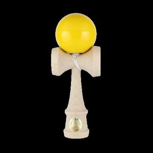 Joc de indemanare din lemn Kendama Ozora, 18 cm - Galben imagine