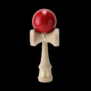 Joc de indemanare din lemn Kendama Ozora, 18 cm - Rosu imagine