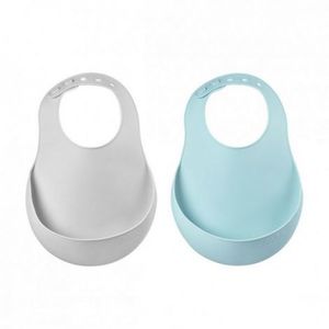 Set 2 Bavete silicon Beaba Airy Green Light Grey imagine