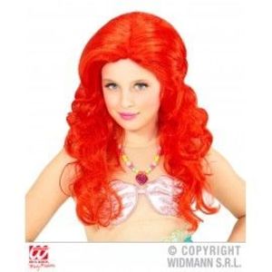 Peruca sirena rosie imagine