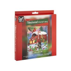 Set creativ diamond painting, cu tematica de Craciun, Casuta postala imagine