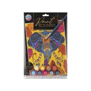 Set creativ Pictura pe numere, carton, A4, elefant imagine