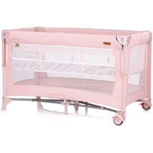 Patut pliabil Chipolino Glory cu laterala culisanta pink marshmallow imagine