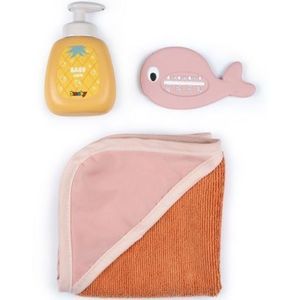 Cadita pentru papusa Smoby Baby Nurse Balneo Bath roz cu 3 accesorii imagine
