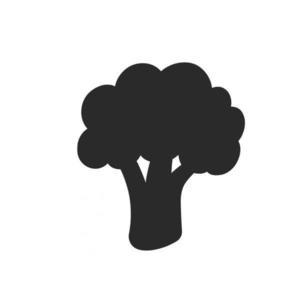 Tabla Scolara sub Forma de Autocolant pentru Scris cu Creta, Broccoli, 50x56 cm imagine