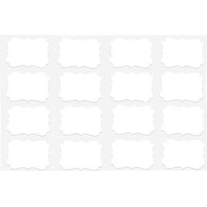 Set 40 Etichete autoadezive, albe, de scris cu markerul, model 1, 4x8 cm imagine