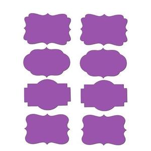 Set 40 Etichete autoadezive, mov, de scris cu markerul, diverse forme, 4x8 cm imagine
