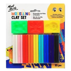 Set plastelina cu matrite 21 piese. Mont Marte imagine
