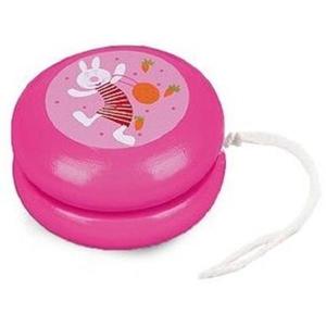 Joc de indemanare: Yo-yo din lemn. Roz imagine