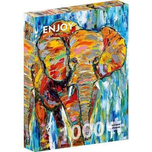 Puzzle 1000: Colorful Elephant imagine
