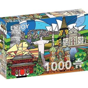 World Landmarks - Puzzle 1000 Piese Enjoy imagine