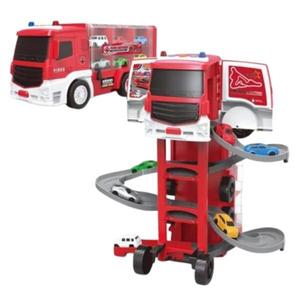 Set de joaca Parcare etajata pentru Copii „Statie de Pompieri” si Camion imagine