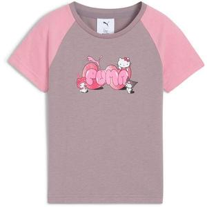 Tricou copii Puma X Hello Kitty Friends Slim Tee Pl 63239164, 104, Gri imagine