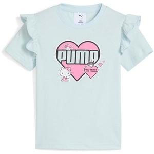 Tricou copii Puma X Hello Kitty Friends Ruffle Tee 63238647, 98, Alb imagine