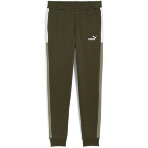 Pantaloni copii Puma Ess Block Sweatpants 69078270, 128, Verde imagine