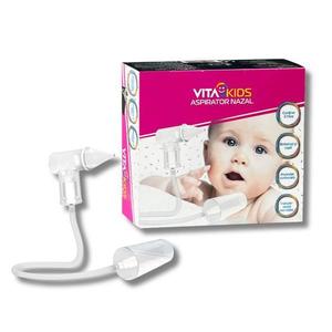 Aspirator nazal manual Vita Kids, bebelusi si copii, pentru indepartarea secretiilor nazale, aspiratie controlata, varf moale si delicat, sigur, fara BPA si ftalati imagine