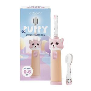 Periuta de dinti electrica Vitammy ePUPPY, pentru copii 0-6 ani, cu lumina Led, 24.000 de miscari sonice/min, 2 capete periuta incluse, 2 moduri de functionare, timer, Roz imagine