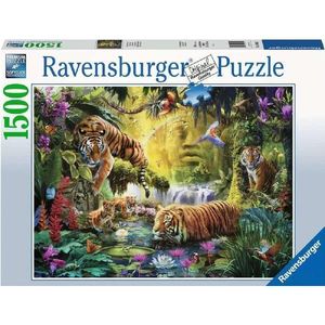 Puzzle 1500. Iaz cu tigri imagine