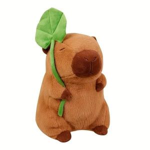 Jucărie de Pluș Capybara cu Frunză, 30 cm, Maro – Plus Moale pentru Copii imagine