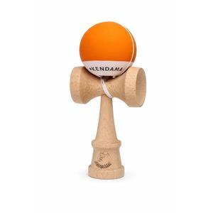 Kendama din Lemn, Bilă Portocalie, Jucărie Skill Toy pentru Copii și Adulți imagine