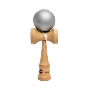 Kendama Profesională din Lemn, 25 cm, Bilă Metalică Argintie, Joc de Îndemânare pentru Copii și Adulți imagine