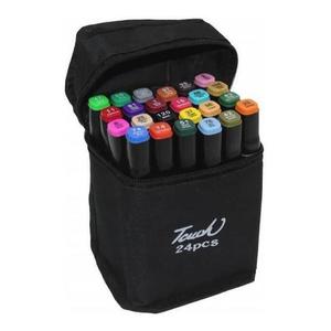 Set 24 Markere Profesionale Touch, Culori Vibrante, Geantă Depozitare imagine