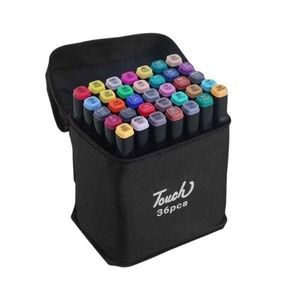 Set 36 Markere Profesionale Touch, Culori Vibrante, Geantă Depozitare imagine